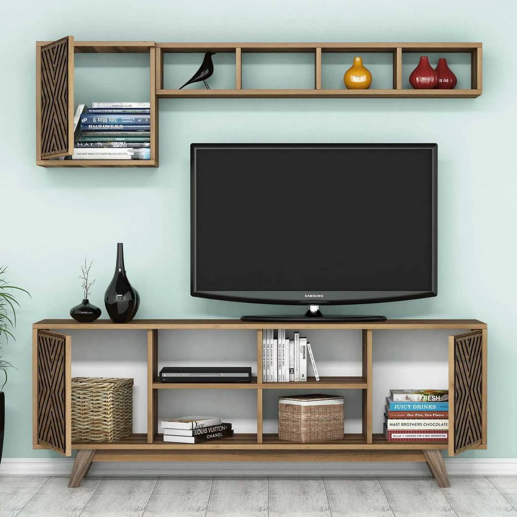 Móvel de TV Inci – Nogueira – 160 x 56,2 x 35 cm