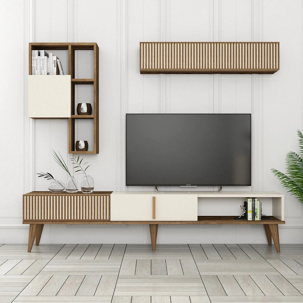 Móvel TV Milan – Nogueira – 180 cm x 40 cm x 35 cm