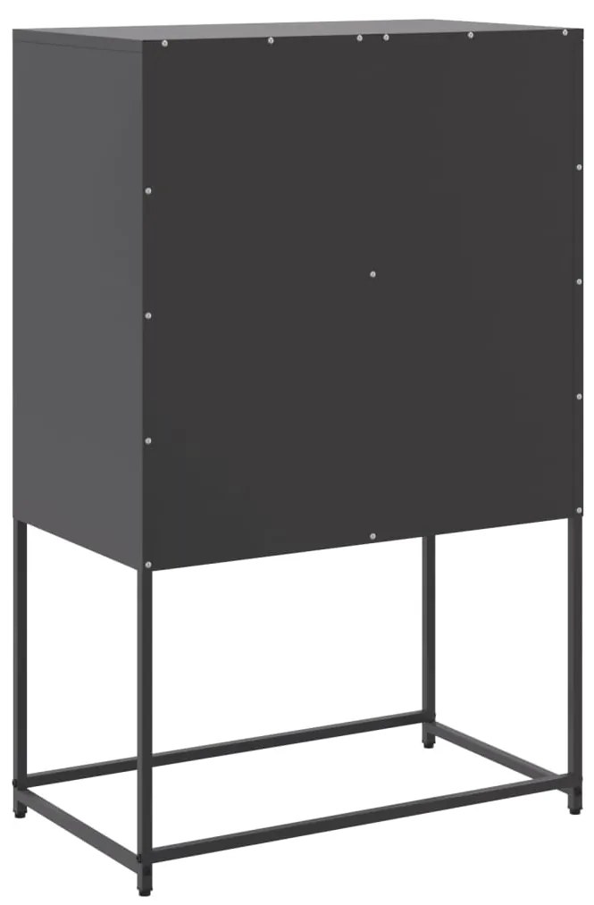 Aparador alto 68,5x38,5x107 cm aço preto