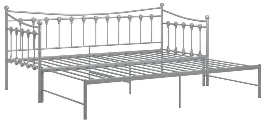 Estrutura sofá-cama de puxar 90x200 cm metal cinzento