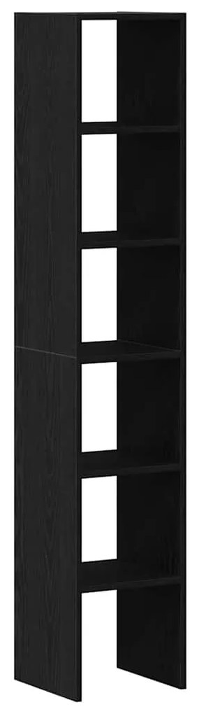 Estantes 2 pcs empilháveis 30x30x80 cm derivados madeira preto