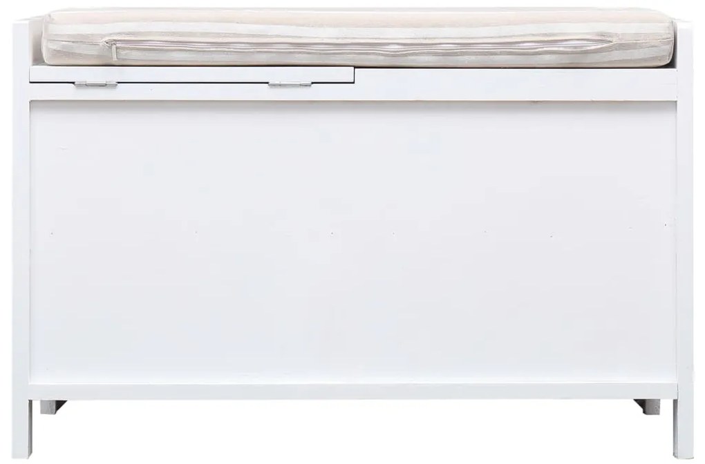 Banco de corredor 70x33,5x45 cm madeira de paulownia branco