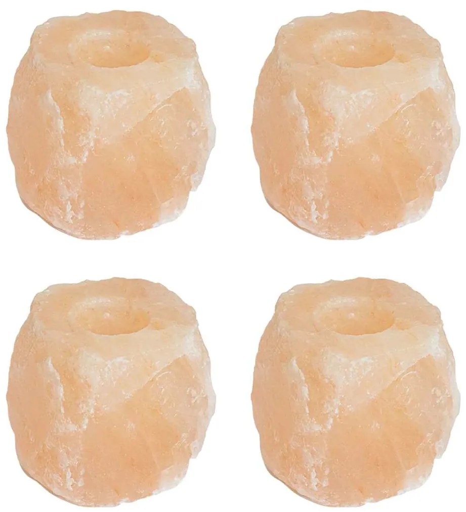 Suporte para Vela de Sal 4 pcs 4 kg Rosa