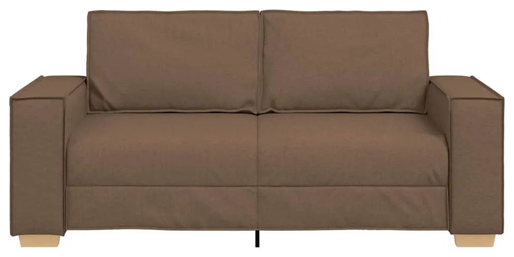 Sofá de 2 lugares marrom 140 cm tecido