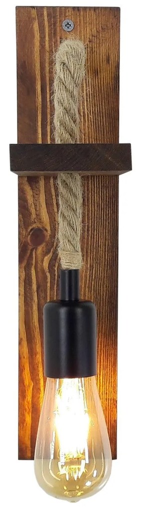 Candeeiro de Parede Ahsap – Nogueira – 17 x 9 x 40 cm