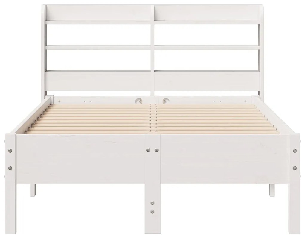 Cama sem colchão 90x190 cm madeira de pinho maciça branco