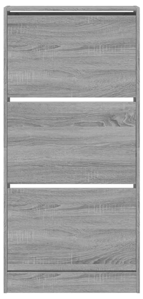 Sapateira 60x21x125,5 cm derivados de madeira cinzento sonoma
