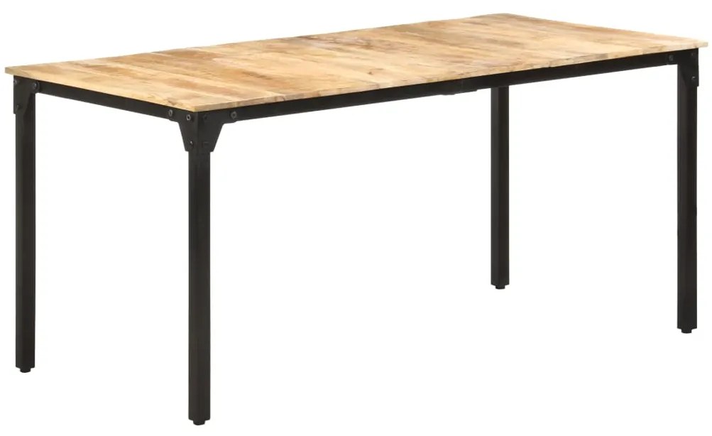 Mesa de jantar 160x80x76 cm madeira de mangueira áspera