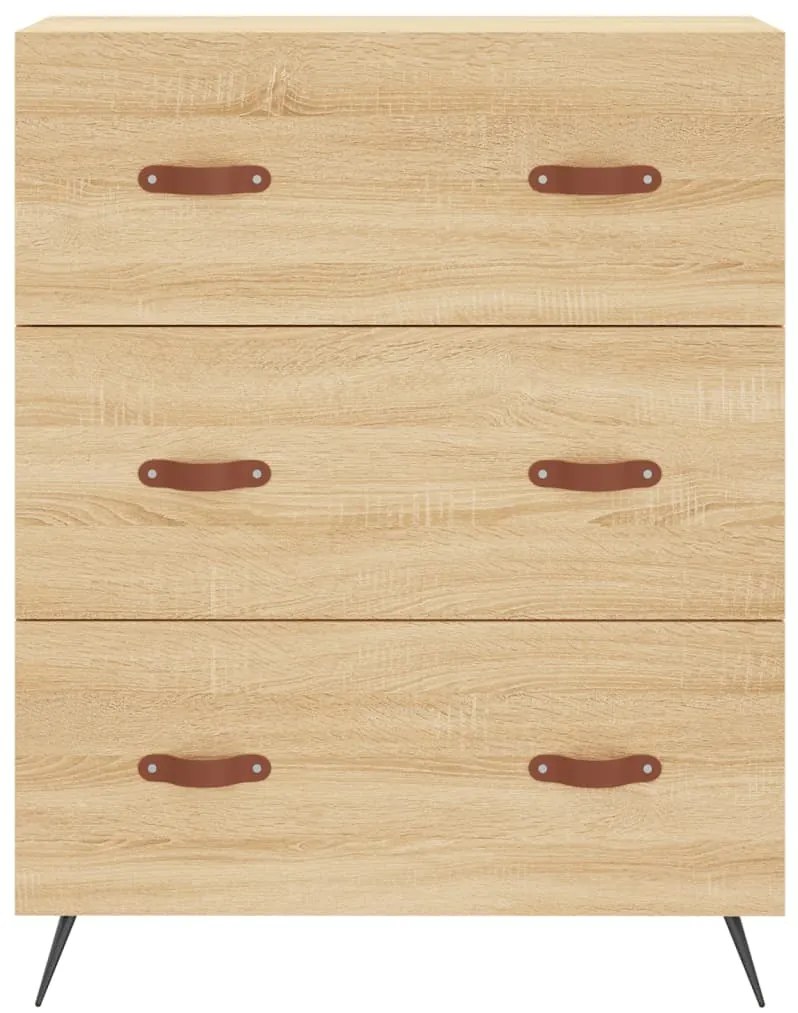 Armário alto 69,5x34x180 cm derivados de madeira cor sonoma