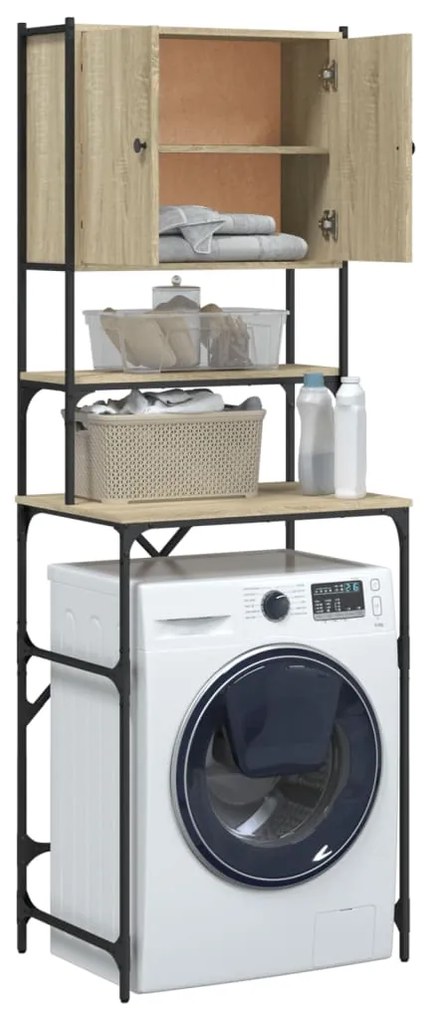 Armário sanita/máquina de lavar 68x48,5x194 cm carvalho sonoma