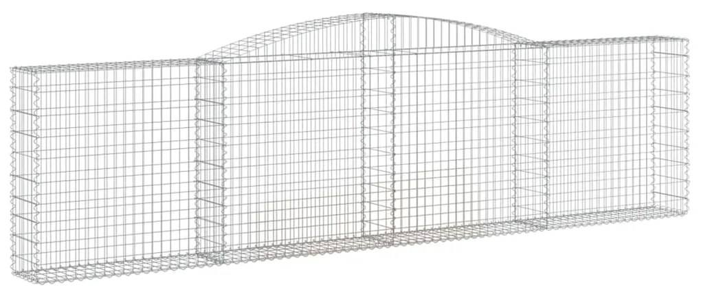 Cestos gabião arqueados 4pcs 400x30x100/120cm ferro galvanizado