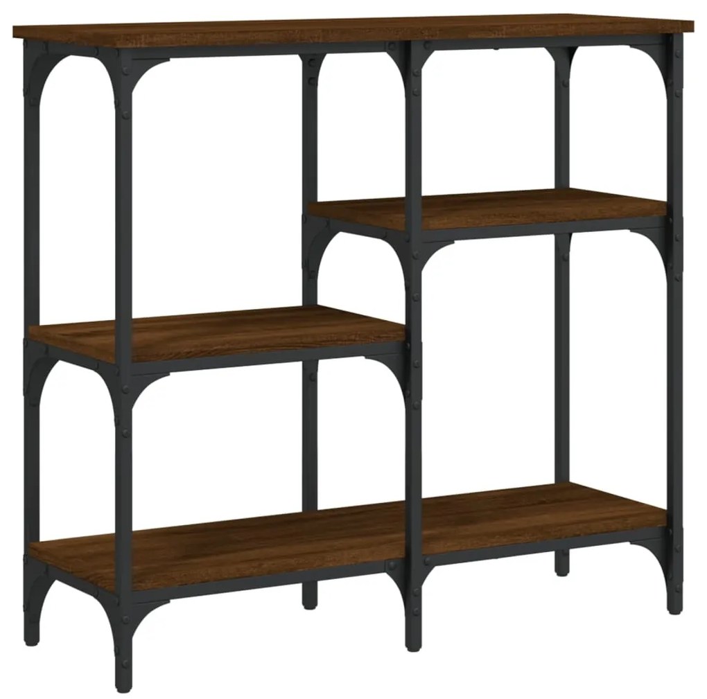 Mesa consola 80x29x75 cm derivados madeira carvalho castanho