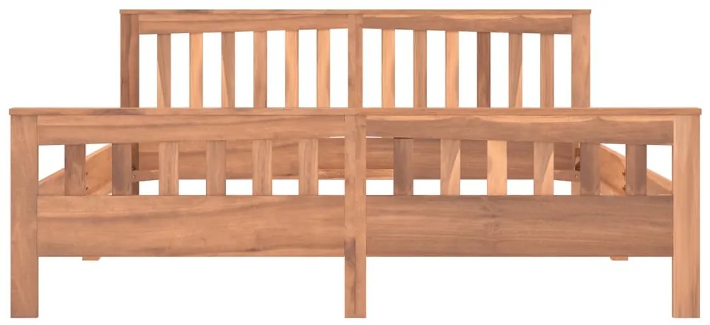Estrutura de cama 160x200 cm madeira de teca maciça