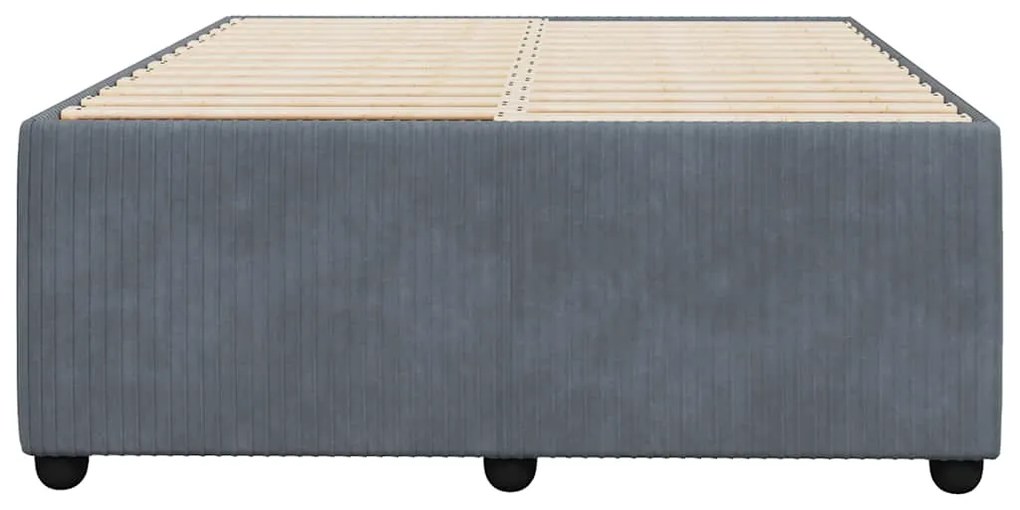 Estrutura de cama sem colchão 120x200 cm veludo cinzento-escuro