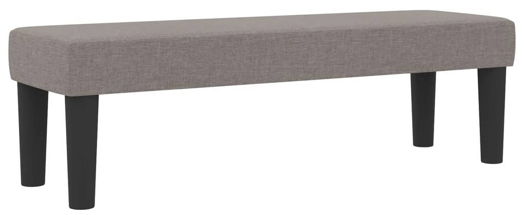Cama Box Spring com Colchão & Banco Taupe 120x190 cm Tecido