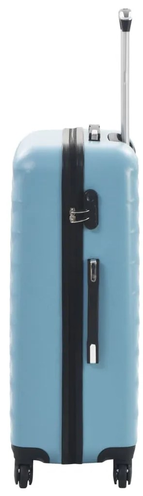 Conjunto de tróleis estojo rígido 3 pcs ABS azul