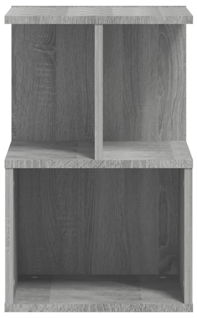 Mesa cabeceira 35x35x55 cm derivados de madeira cinzento sonoma