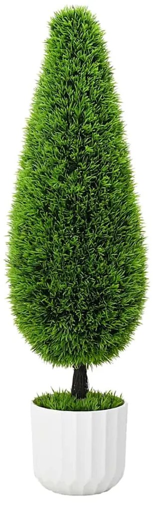 vidaXL Planta Artificial Topiaria de Pinheiro da com Vaso 24x90 cm Verde