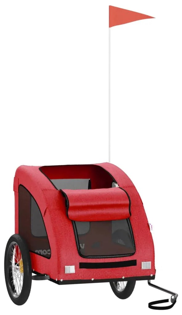 Reboque bicicleta animais tecido oxford/ferro vermelho