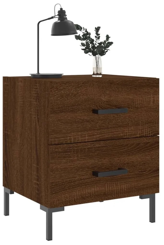 Mesa de cabeceira 2 pcs derivados de madeira carvalho castanho