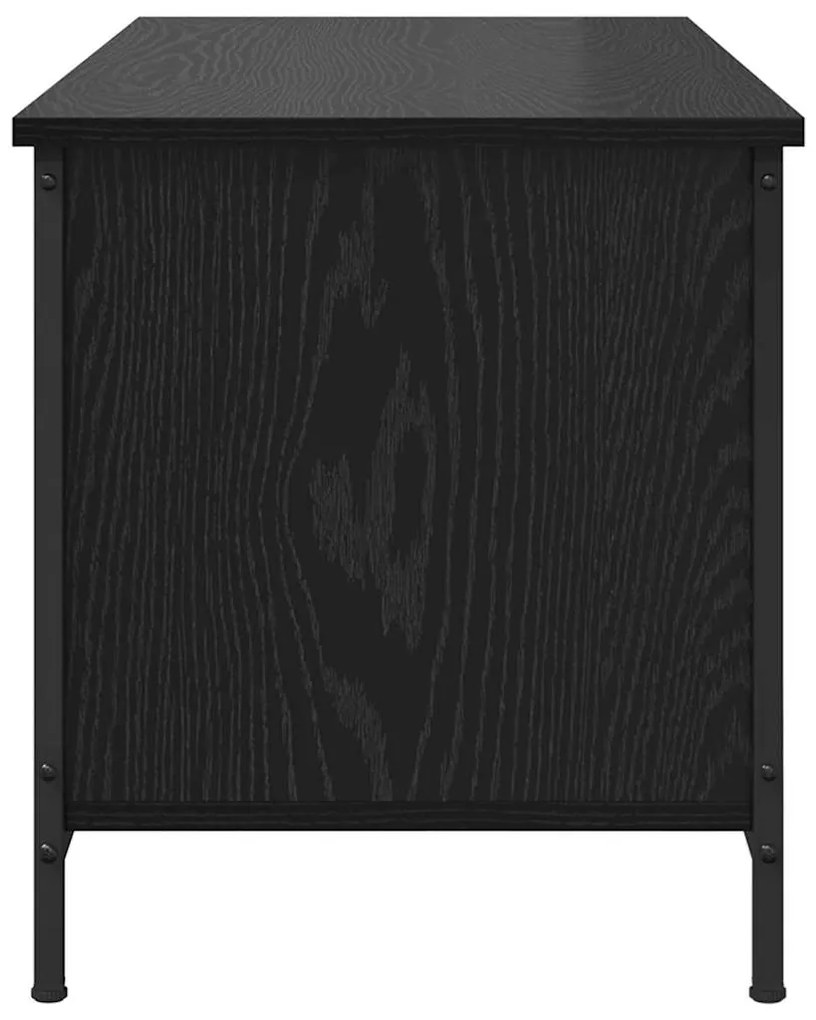 Gabinete para TV com prateleira Carvalho preto 100 x 40 x 45 cm