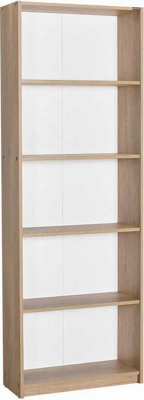 Estante “Verona” — 64x26x182 cm — Design Moderno em Nogueira Clara com
