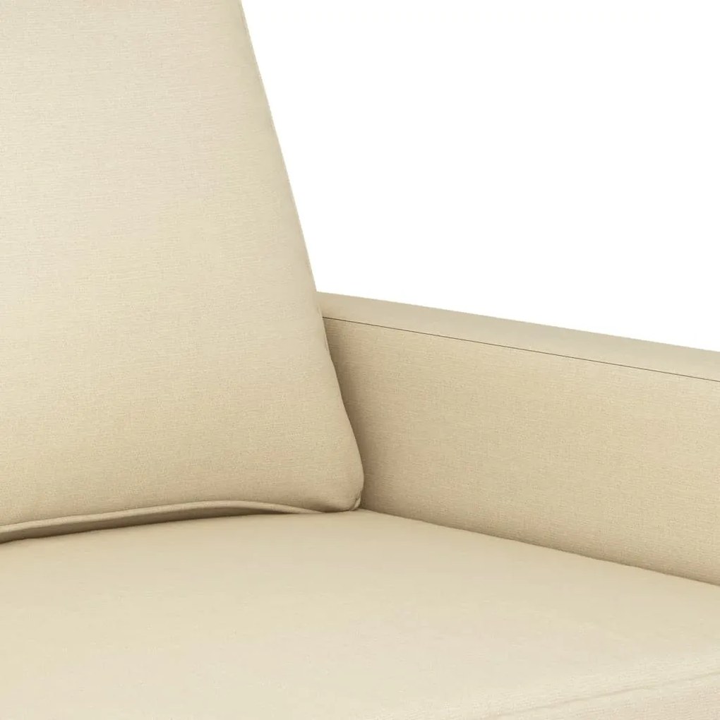 Sofá de 3 lugares tecido 180 cm cor creme