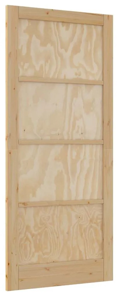 Porta Interior "ORKDAL" 93x211x4 cm Madeira Sólida de Pinheiro