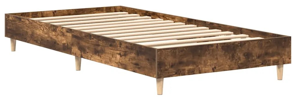 Estrutura cama s/ colchão 90x190 cm carvalho fumado