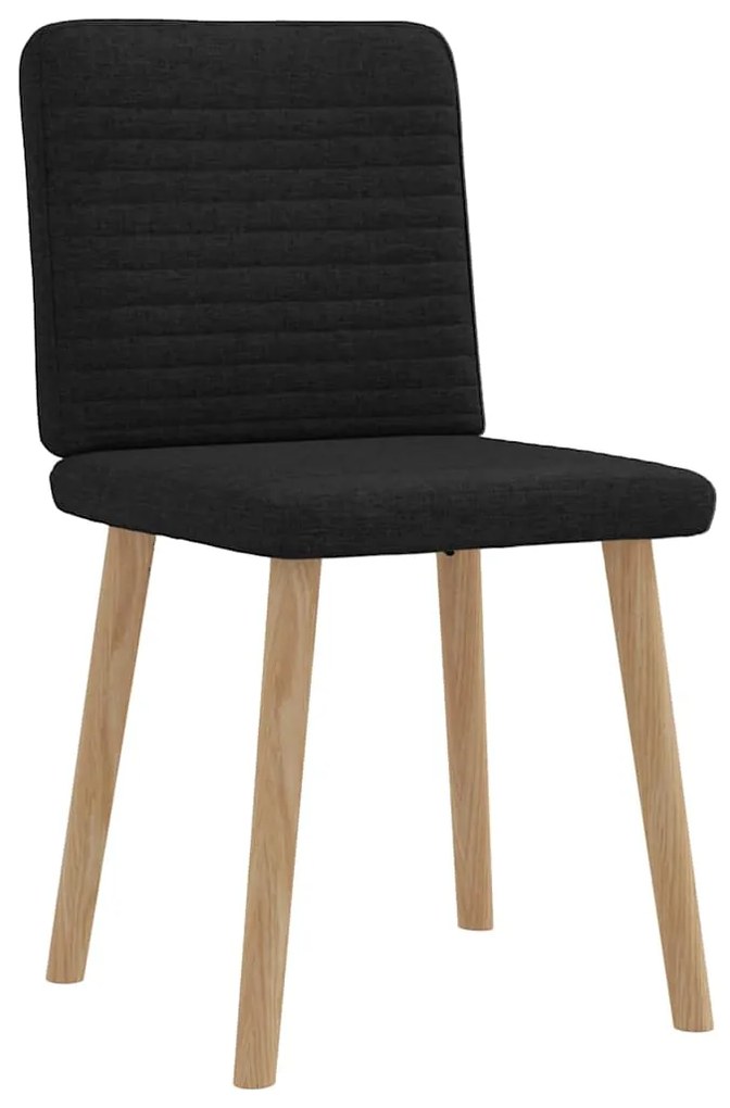 Cadeiras de jantar 2 pcs tecido preto