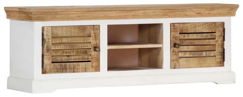 vidaXL Móvel de TV 118x30x40 cm madeira de mangueira maciça