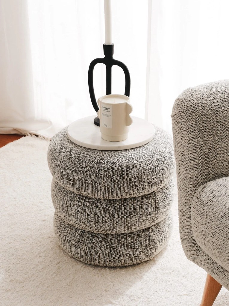 Pouffe Boum – Cinzento – 40x40x40 cm