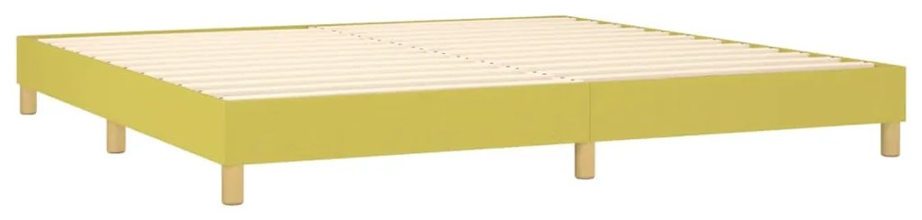 Estrutura de cama sem colchão 200x200 cm tecido verde