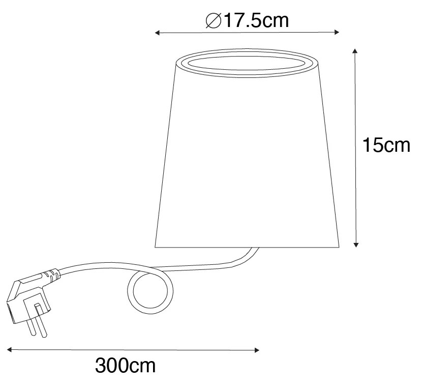 Refletor de jardim moderno preto redondo IP65 AR111 - Lennard Moderno