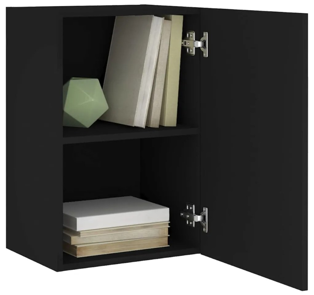 Móvel de parede p/ TV 40,5x30x60 cm derivados de madeira preto