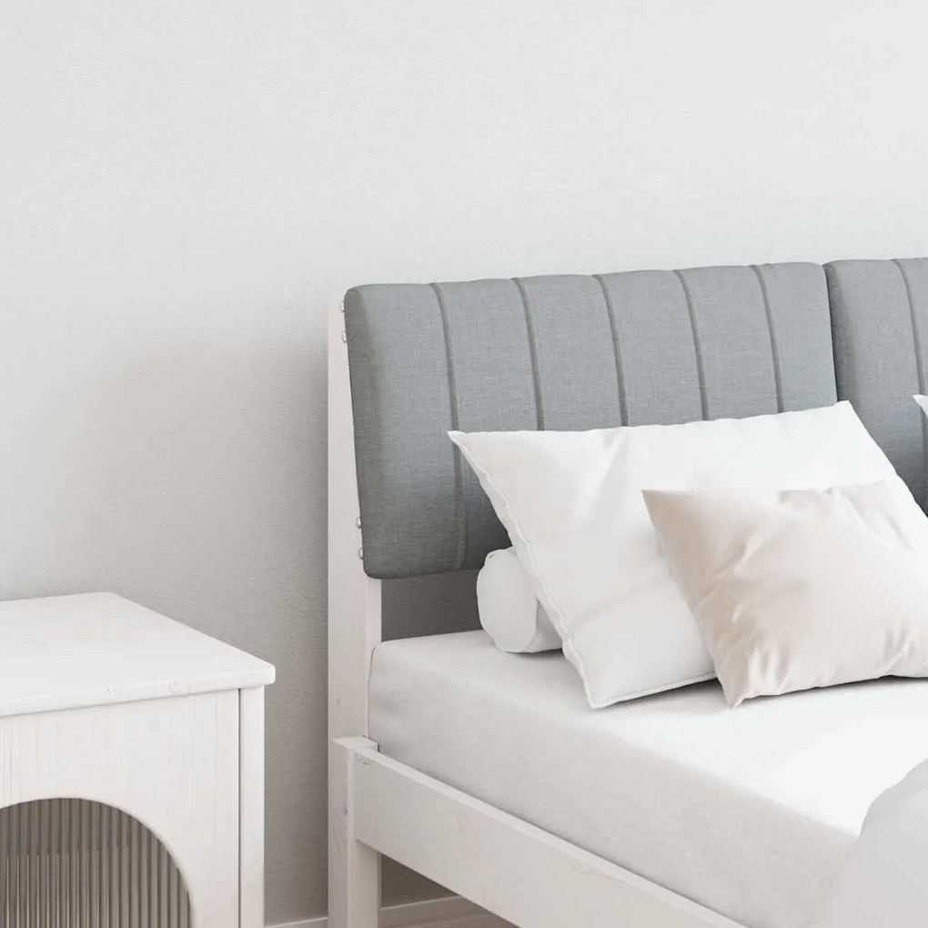 vidaXL Cabeceira estofada Cinzento-claro 120 cm