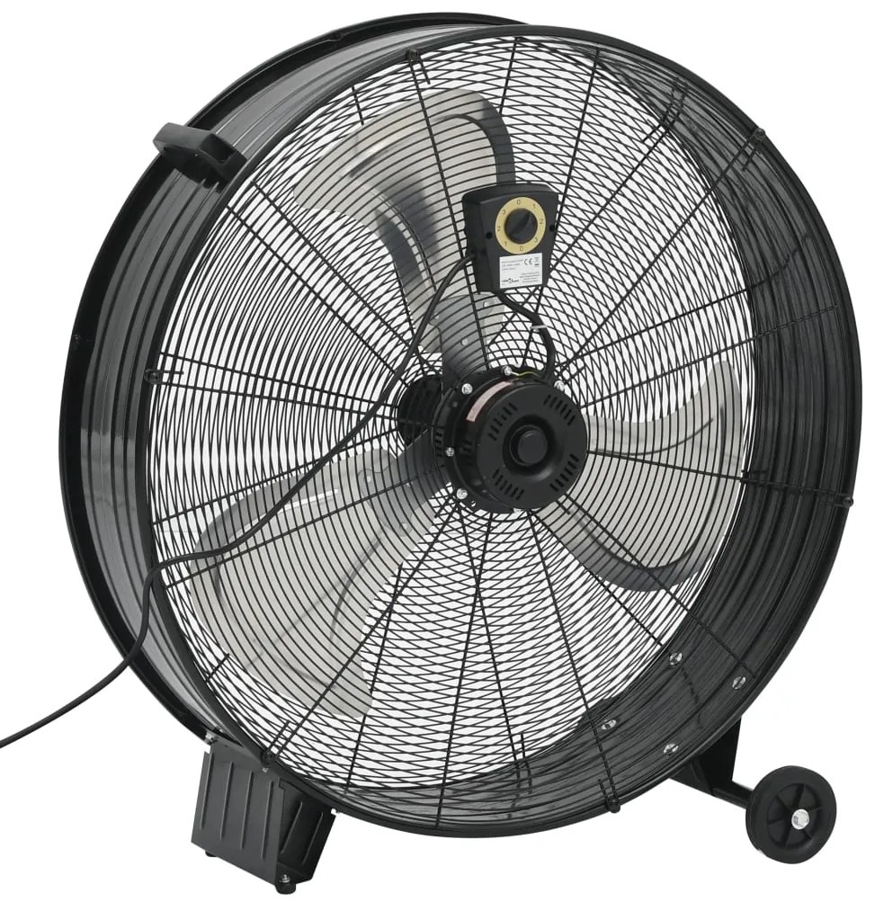Ventoinha de tambor industrial 77 cm 187,7 W preto