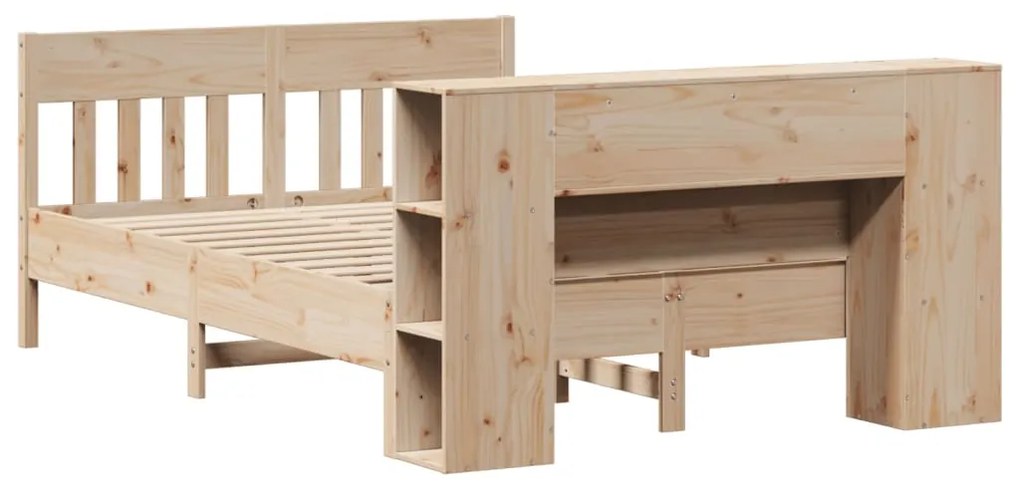 Cama com estante sem colchão 120x190 cm pinho maciço
