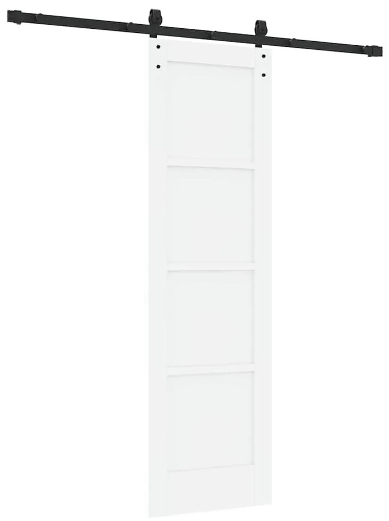 Porta Deslizante com Conjunto de Ferragens Branca 61x198.5 cm em Madei