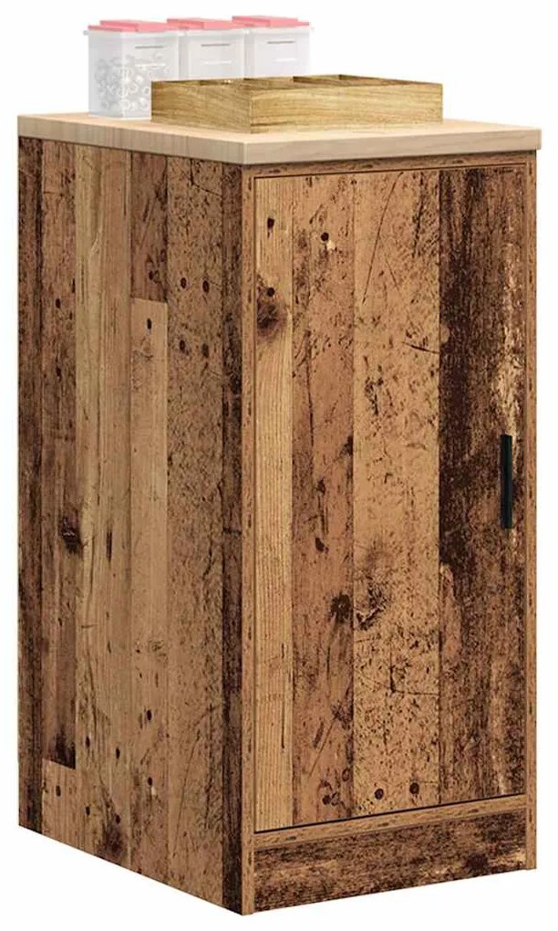 vidaXL Armário de arrumação de garagem Madeira Velha 40x51x85 cm
