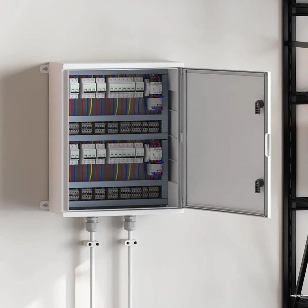 vidaXL Armário de Controle Cinzeto 47 x 20 x 60 cm Plástico ABS