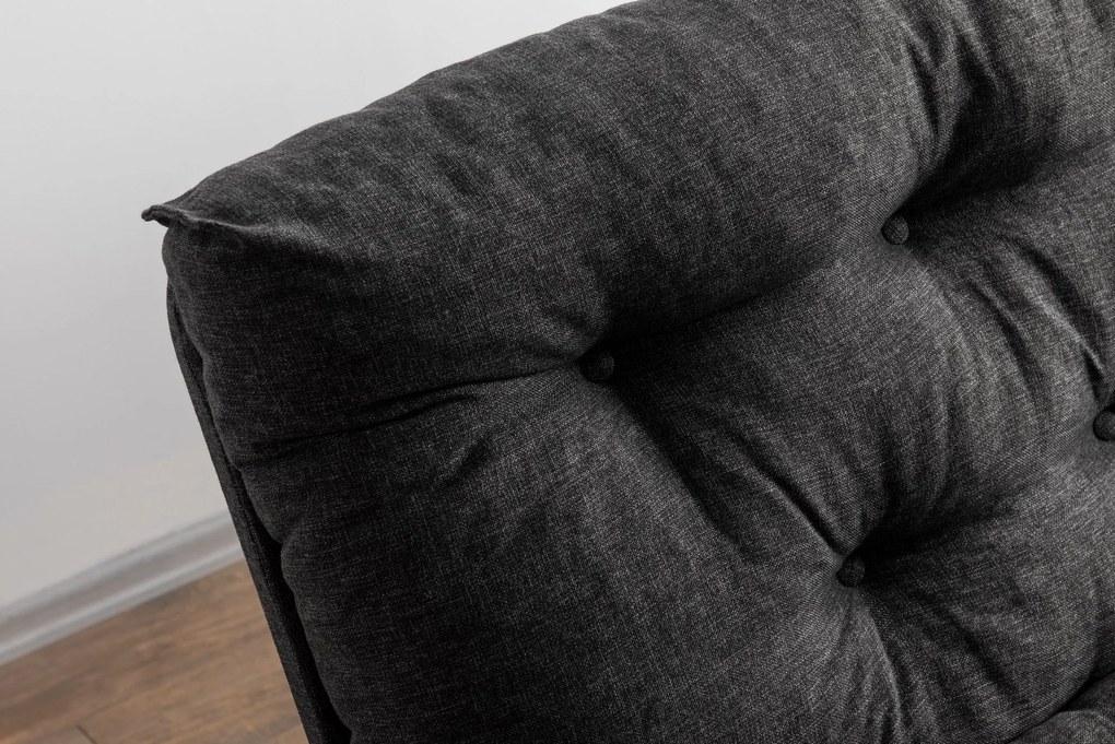Sofá-cama de 3 Lugares Saki – Cinzento Escuro – 185x92x82 cm