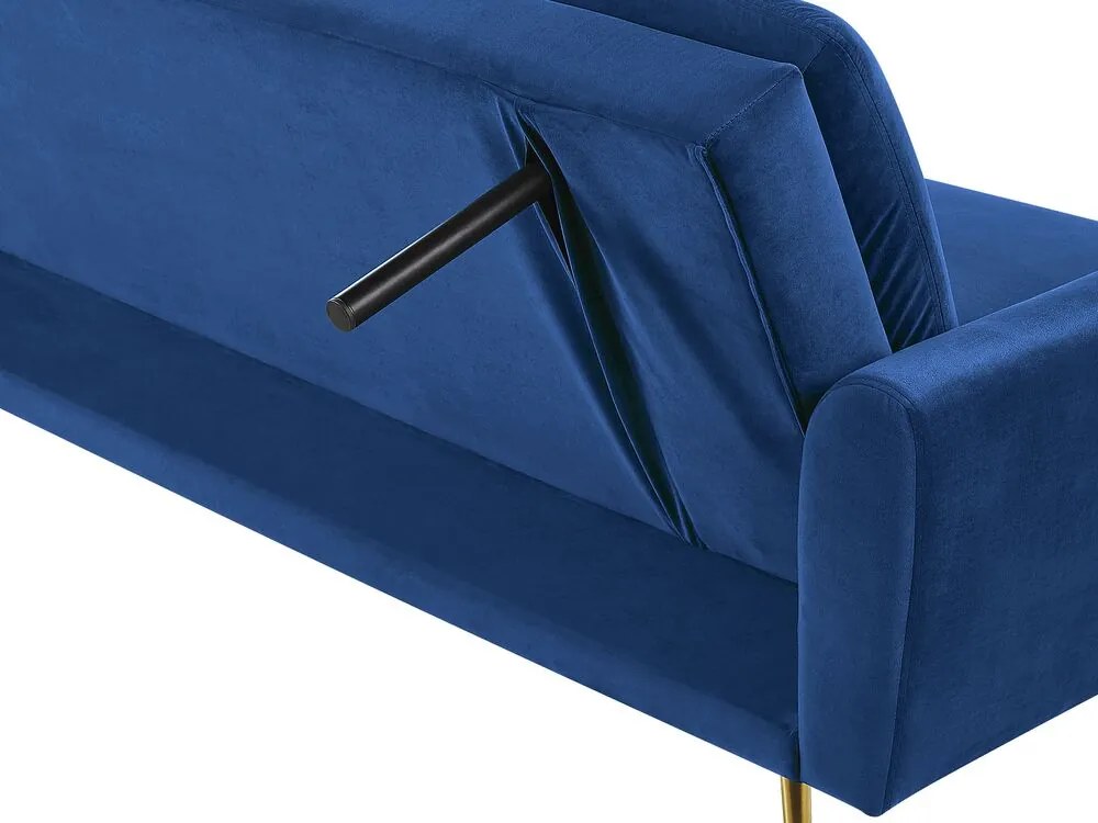 Sofá-cama em veludo azul marinho VETTRE Beliani