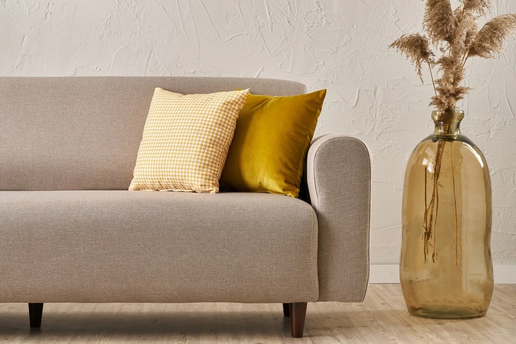 Sofá de 3 Lugares Noya – Creme – 220 x 87 x 70 cm