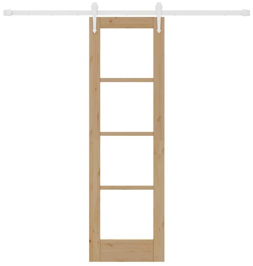 Porta Deslizante vidaXL com Conjunto de Hardware 61x198.5 cm Madeira S