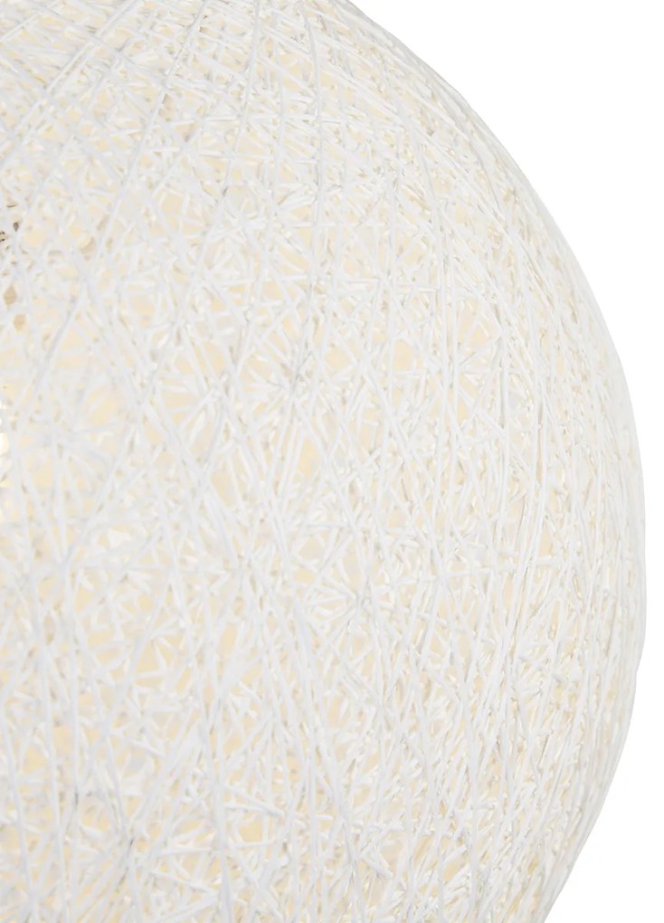 LED Candeeiro de suspensão inteligente branco 45 cm incl. Wifi A60 - Corda Country / Rústico
