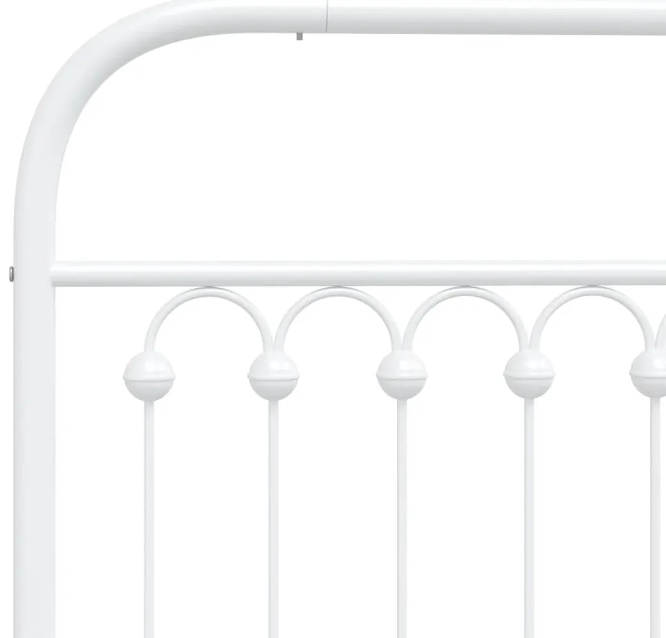 Cabeceira de cama 180 cm metal branco