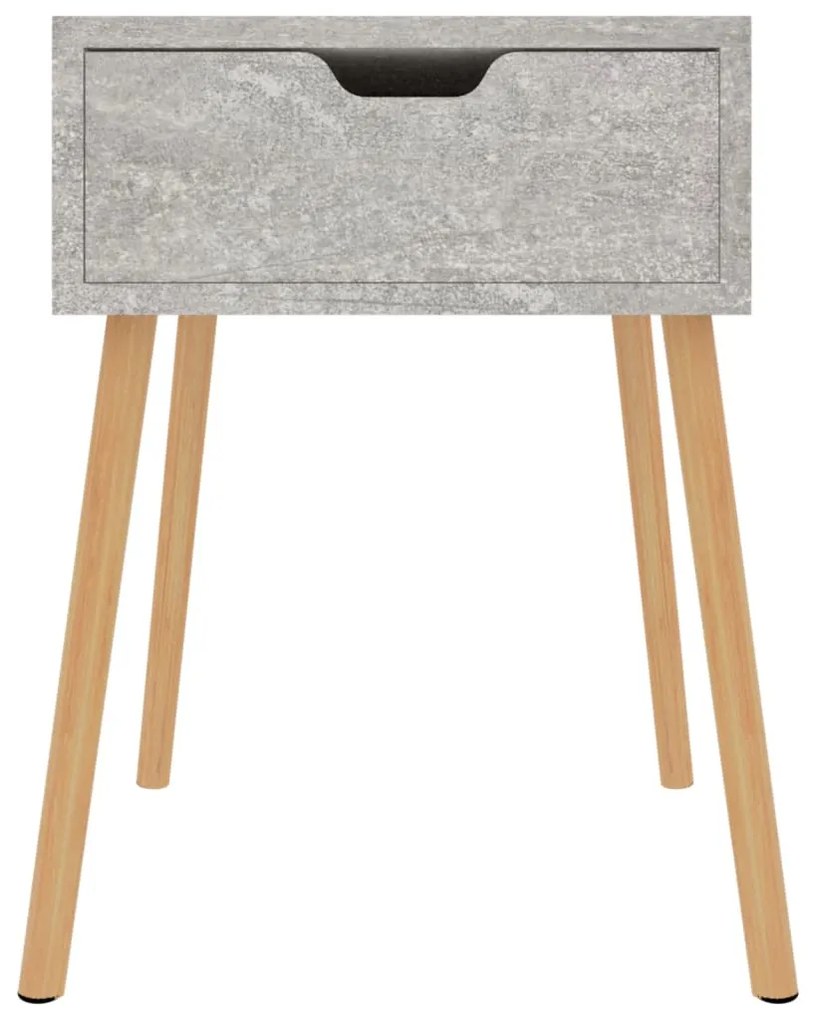 Mesa de cabeceira 40x40x56 cm derivados madeira cinza cimento