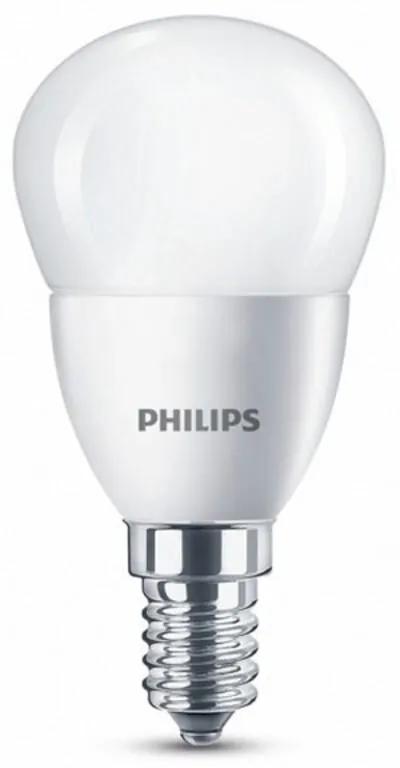 Lâmpada LED esférica Philips 5,5W A+ 2700K 470 lm Luz quente