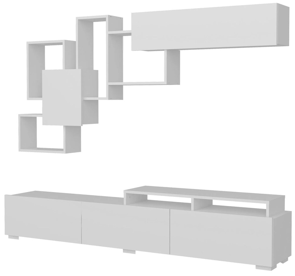 Móvel TV Amor – Branco – 210x30x35 cm
